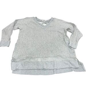 Maurices Grey Heathered Lace Accent‎ Top - Size 1